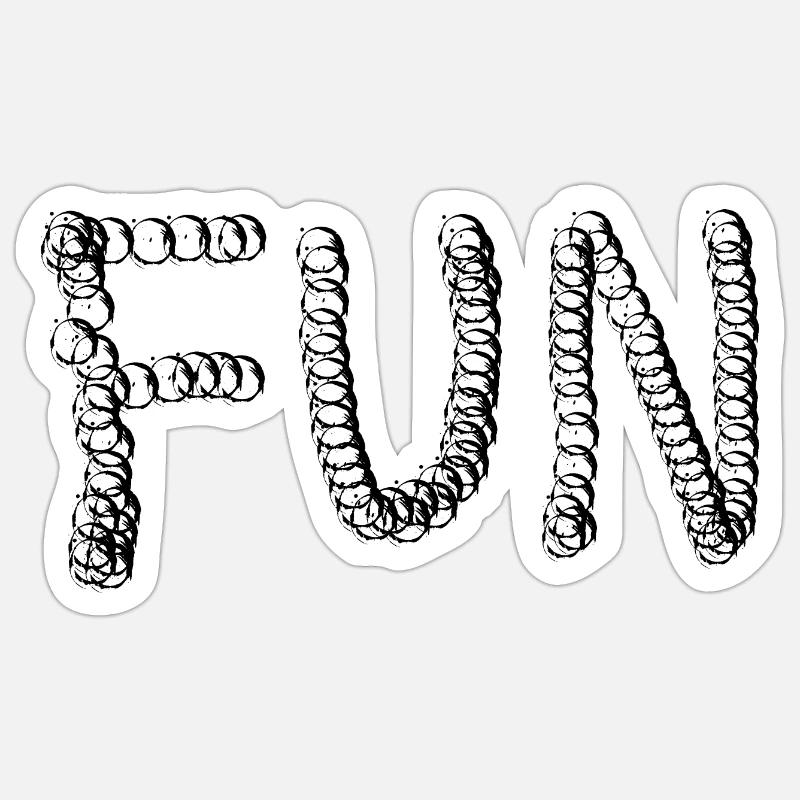 LETTRAGE FUN - Sticker taille S (10 x 10 cm) - blanc mat
