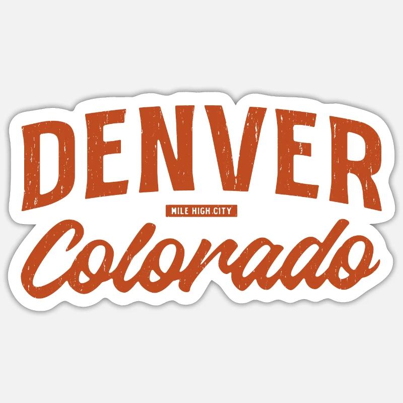 Denver Colorado Retro Script Logo Sticker Größe S (10 x 10 cm)