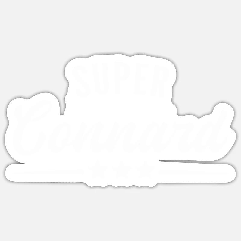 super connard - Sticker taille S (10 x 10 cm) - blanc mat