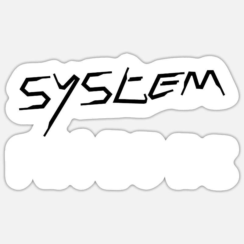 System failure - Sticker Größe S (10 x 10 cm) - Mattweiß