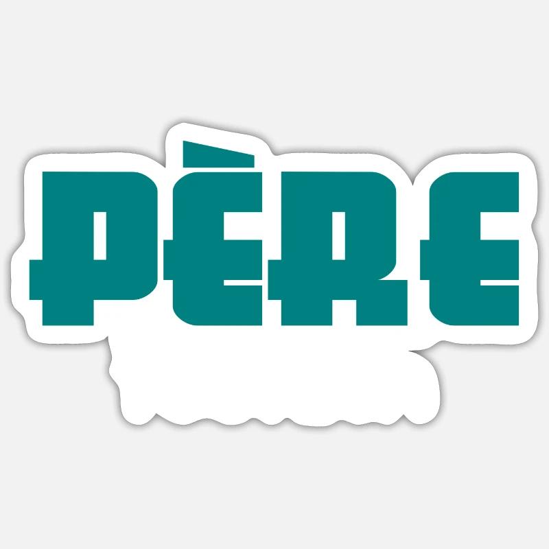 père fection - Sticker taille S (10 x 10 cm) - blanc mat