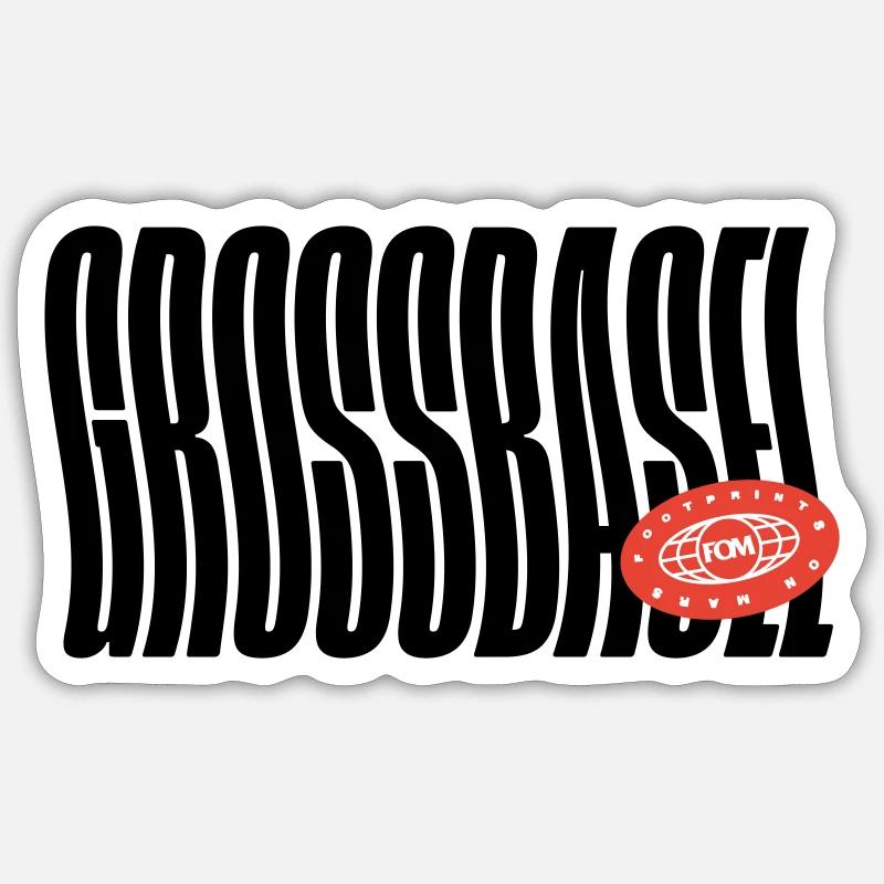 Grossbasel Basel - Sticker size S (10 x 10 cm) - white matte