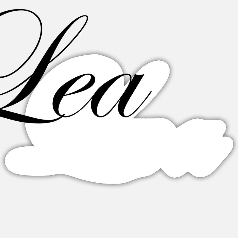 Lea Beautiful Name Black - Sticker size S (10 x 10 cm) - white matte