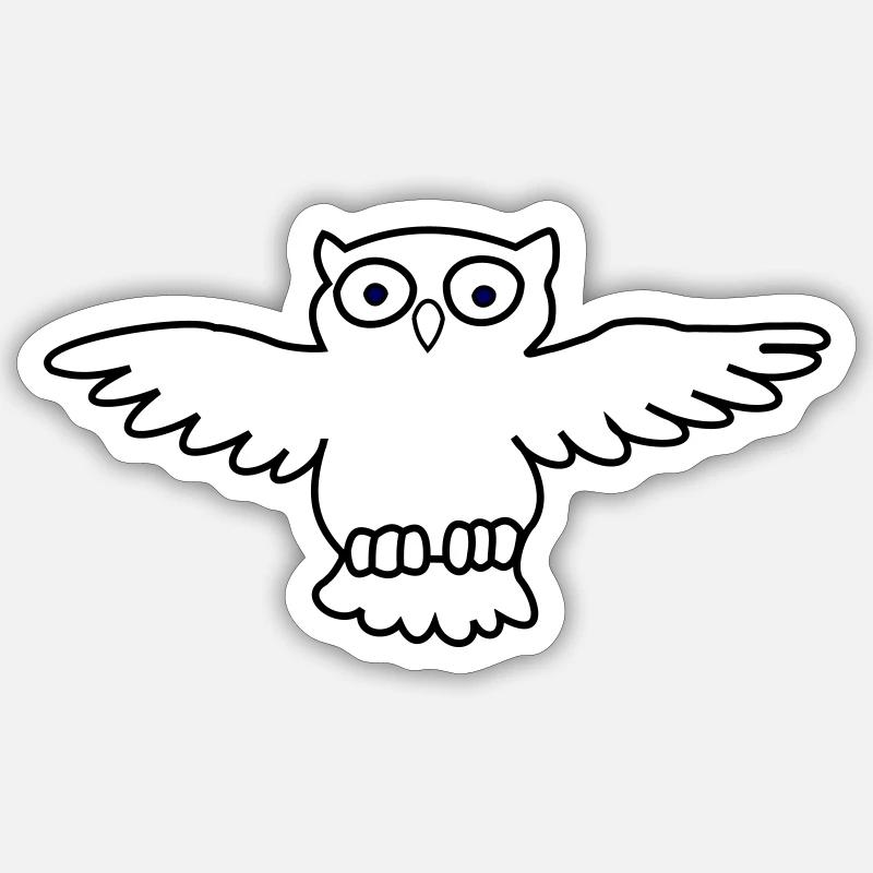 Eule Sticker Größe S (10 x 10 cm)