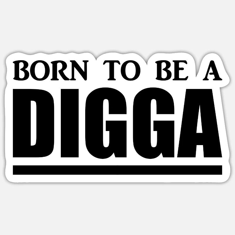 Digga - Hamburch - Sprüche Sticker Größe S (10 x 10 cm)
