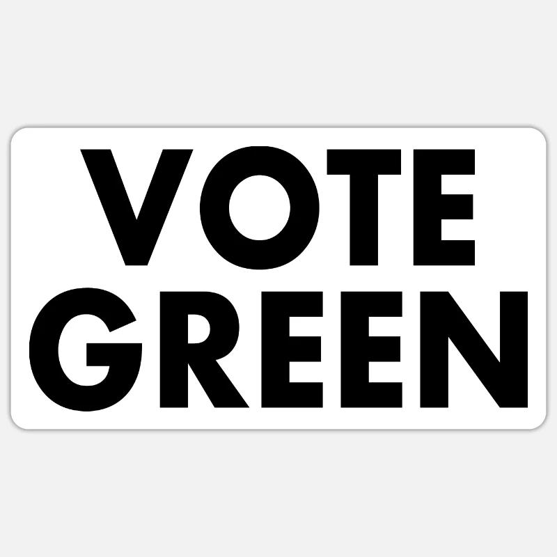 Vote green - Sticker Größe S (10 x 10 cm) - Mattweiß