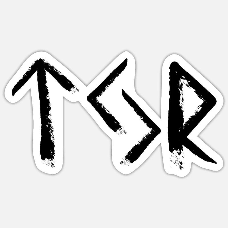 Tyr Runic Language Sticker size S (10 x 10 cm)