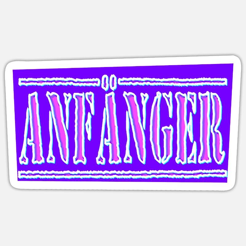 anfänger dunkel Sticker Größe S (10 x 10 cm)