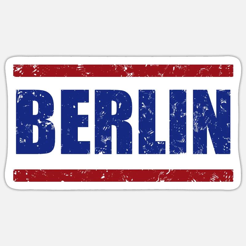 Berlin - Sticker taille S (10 x 10 cm) - blanc mat