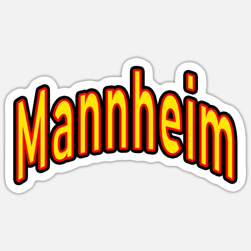 Mannheim - Sticker taille S (10 x 10 cm) - blanc mat