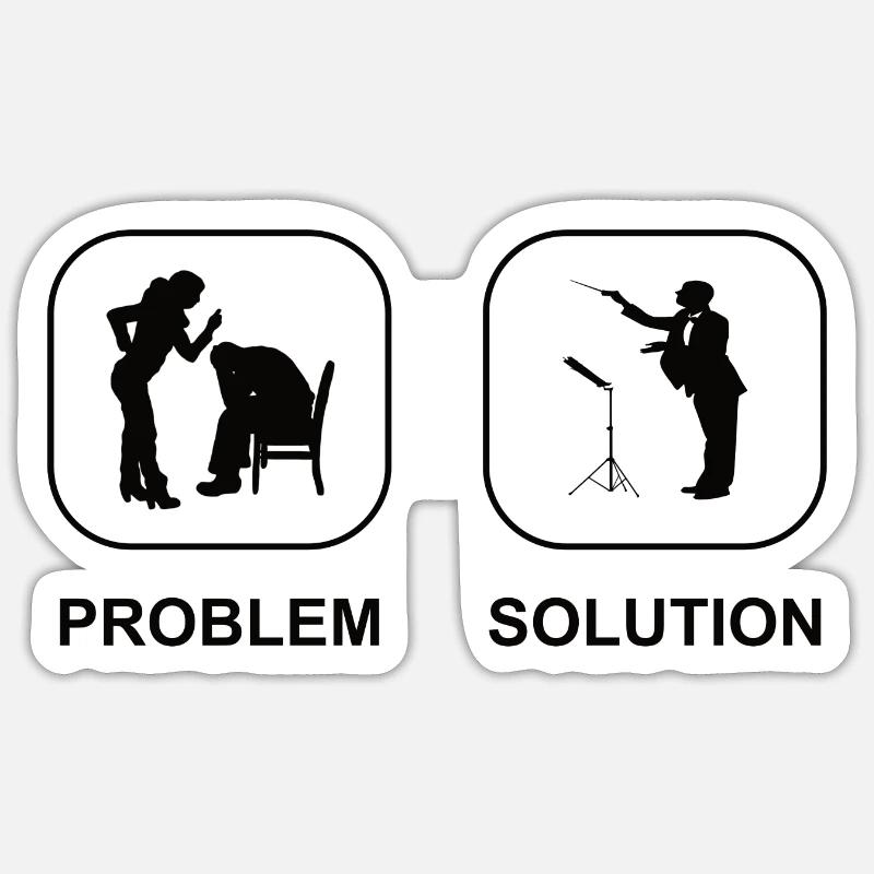 Dirigent Musik Dirigenten Dirigieren Geschenk - Sticker Größe S (10 x 10 cm) - Mattweiß