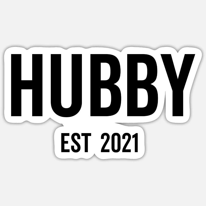 Ehemann Est 2021 - Sticker Größe S (10 x 10 cm) - Mattweiß