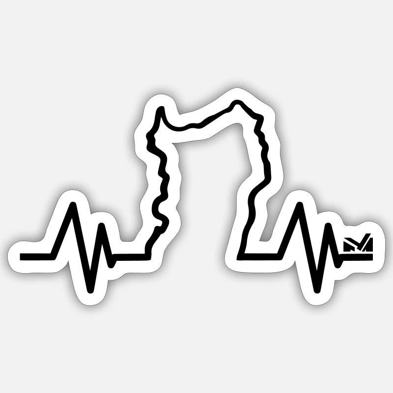 Sardaigne Beat - Sticker taille S (10 x 10 cm) - blanc mat