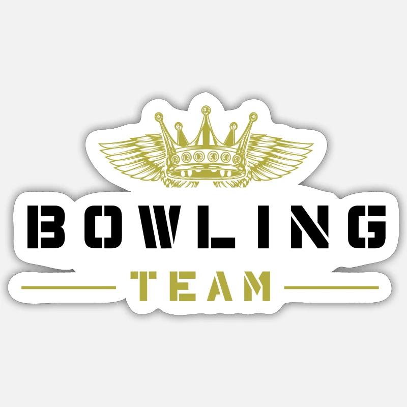 Équipe de bowling - Sticker taille S (10 x 10 cm) - blanc mat