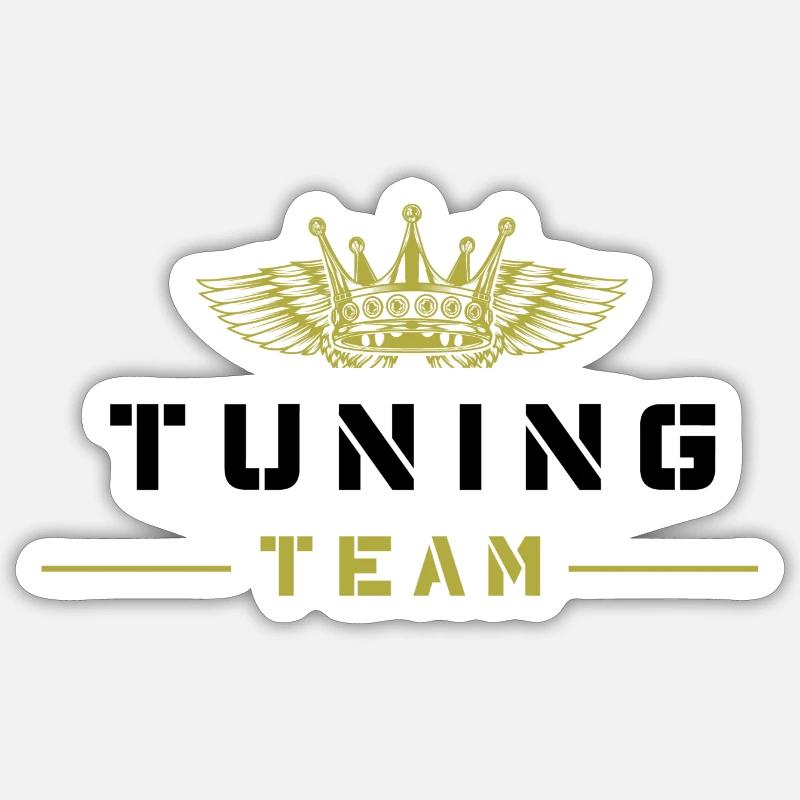 Tuning Team - Sticker size S (10 x 10 cm) - white matte