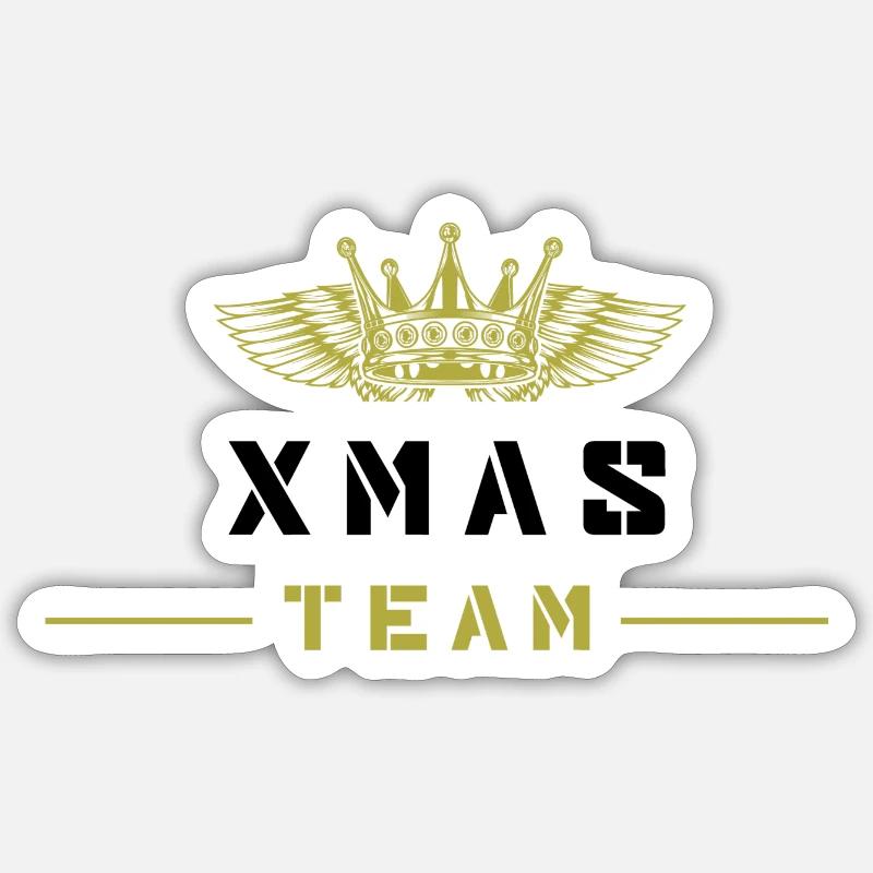 L’équipe de Noël - Sticker taille S (10 x 10 cm) - blanc mat