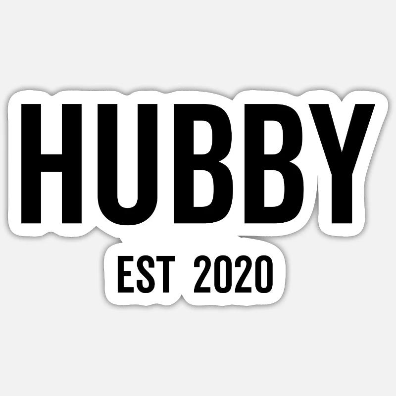 Ehemann Est 2020 - Sticker Größe S (10 x 10 cm) - Mattweiß