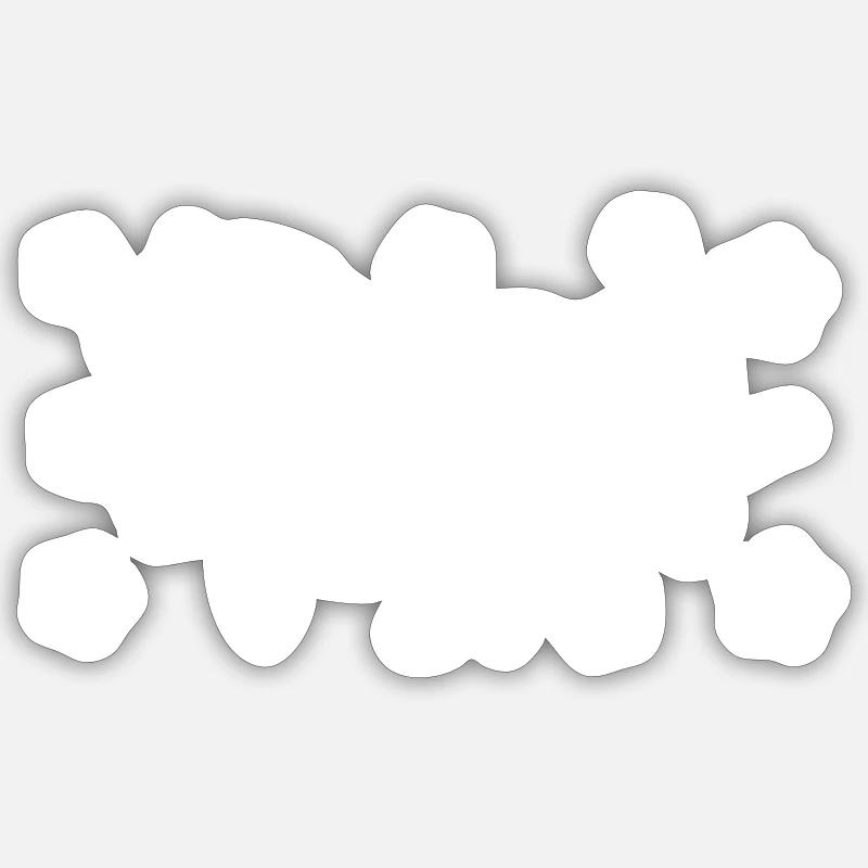 Pferd Sterne - Sticker Größe S (10 x 10 cm) - Mattweiß