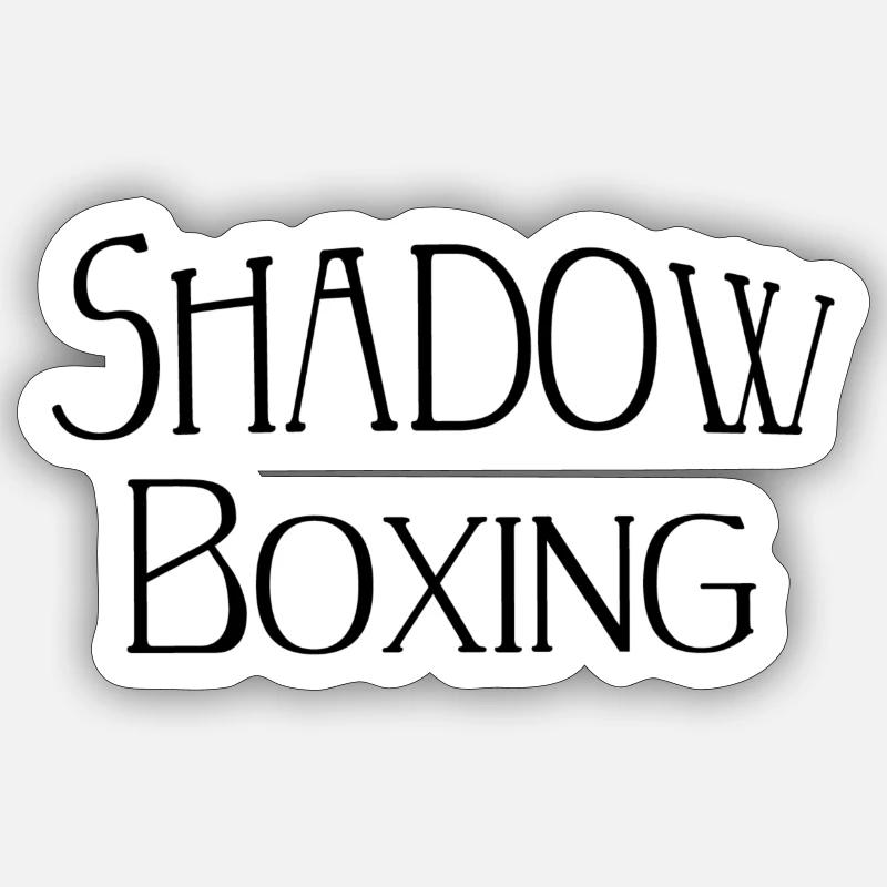 Shadow boxing - Sticker taille S (10 x 10 cm) - blanc mat