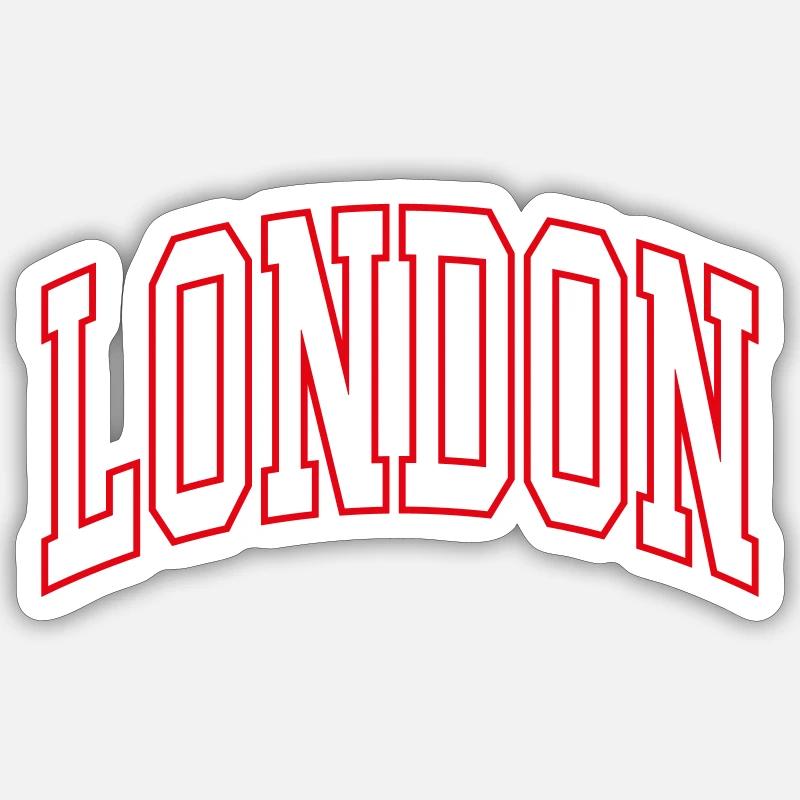 Londres - Sticker taille S (10 x 10 cm) - blanc mat