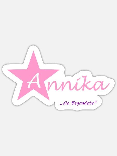 Annika - Sticker Größe S (10 x 10 cm) - Mattweiß