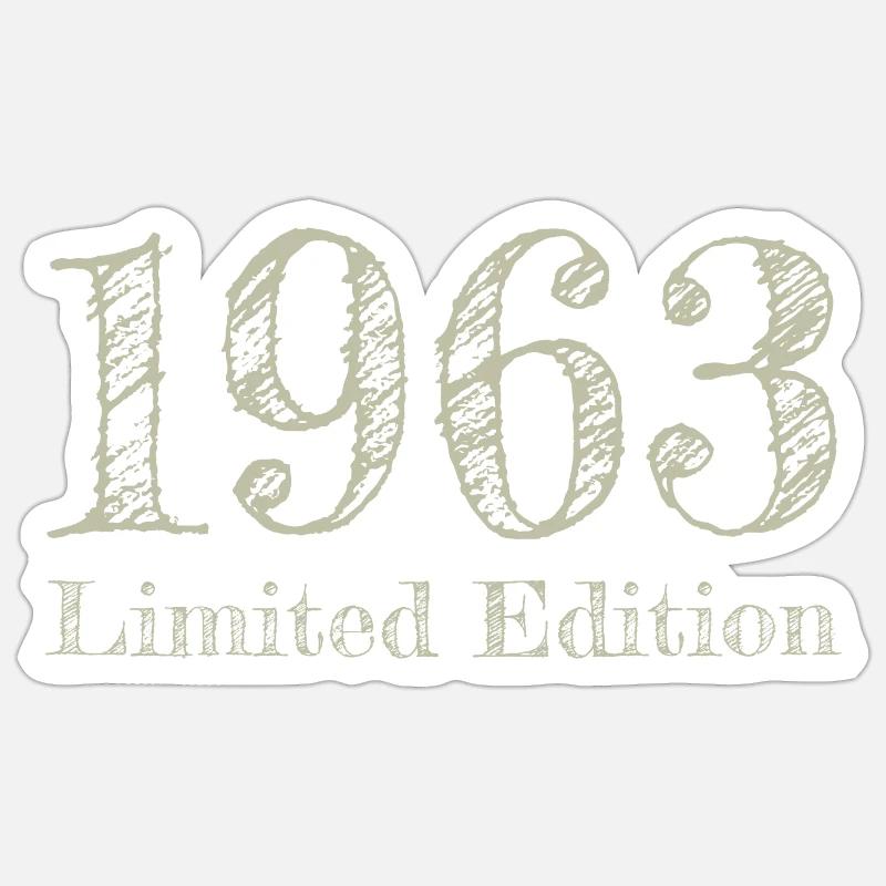 1963 - Sticker taille S (10 x 10 cm) - blanc mat