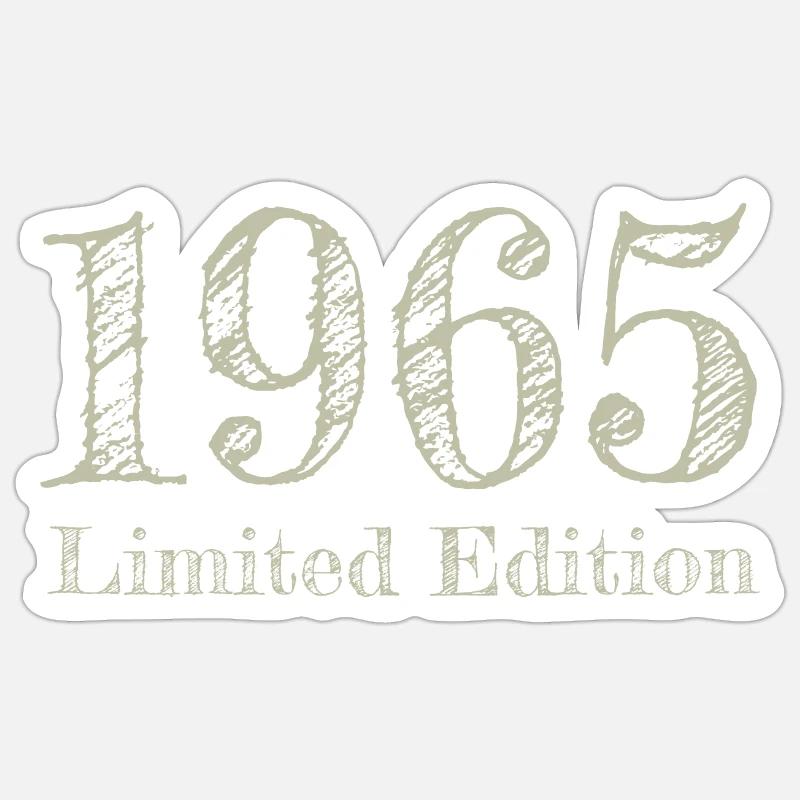 1965 - Sticker taille S (10 x 10 cm) - blanc mat