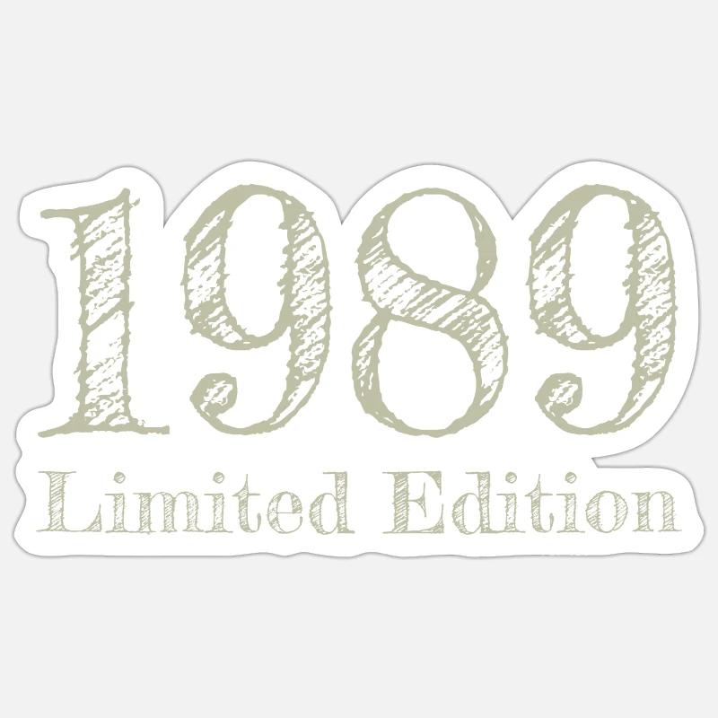1989 - Sticker taille S (10 x 10 cm) - blanc mat