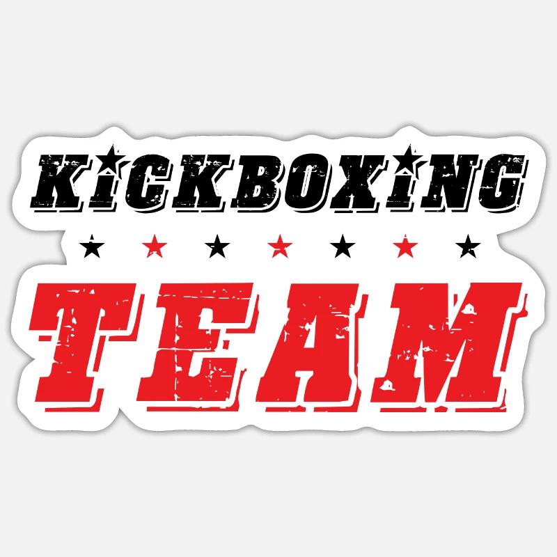 Équipe de kickboxing - Sticker taille S (10 x 10 cm) - blanc mat