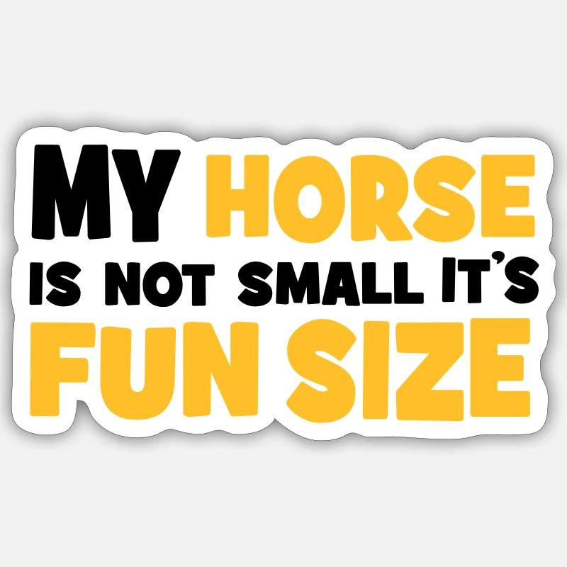 petit cheval - Sticker taille S (10 x 10 cm) - blanc mat