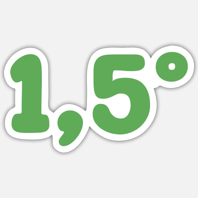 1.5 DEGREES TARGET GREEN Sticker size S (10 x 10 cm)