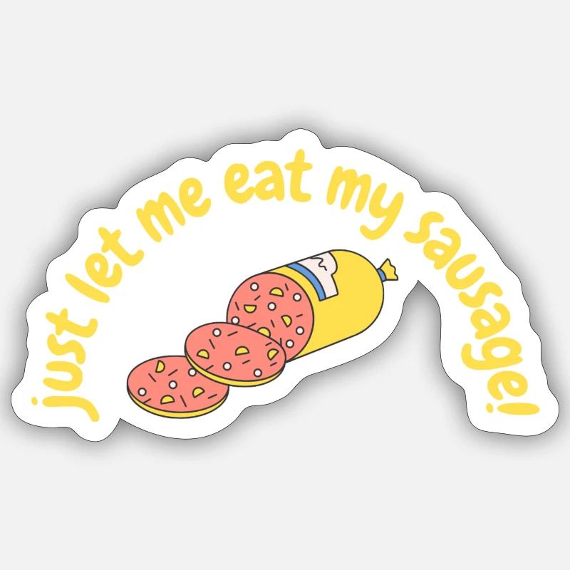 Wurst Sticker Größe S (10 x 10 cm)