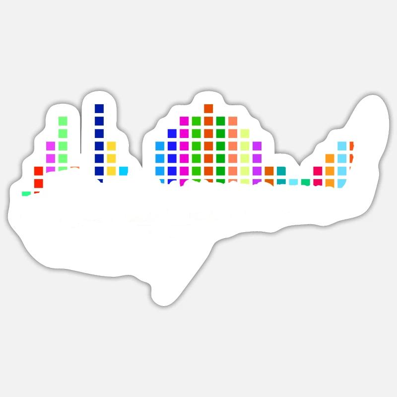 Saxophone player - Sticker size S (10 x 10 cm) - white matte