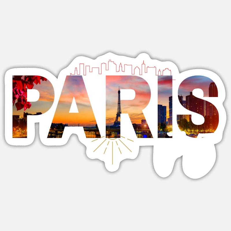 Paris 75 - Sticker taille S (10 x 10 cm) - blanc mat