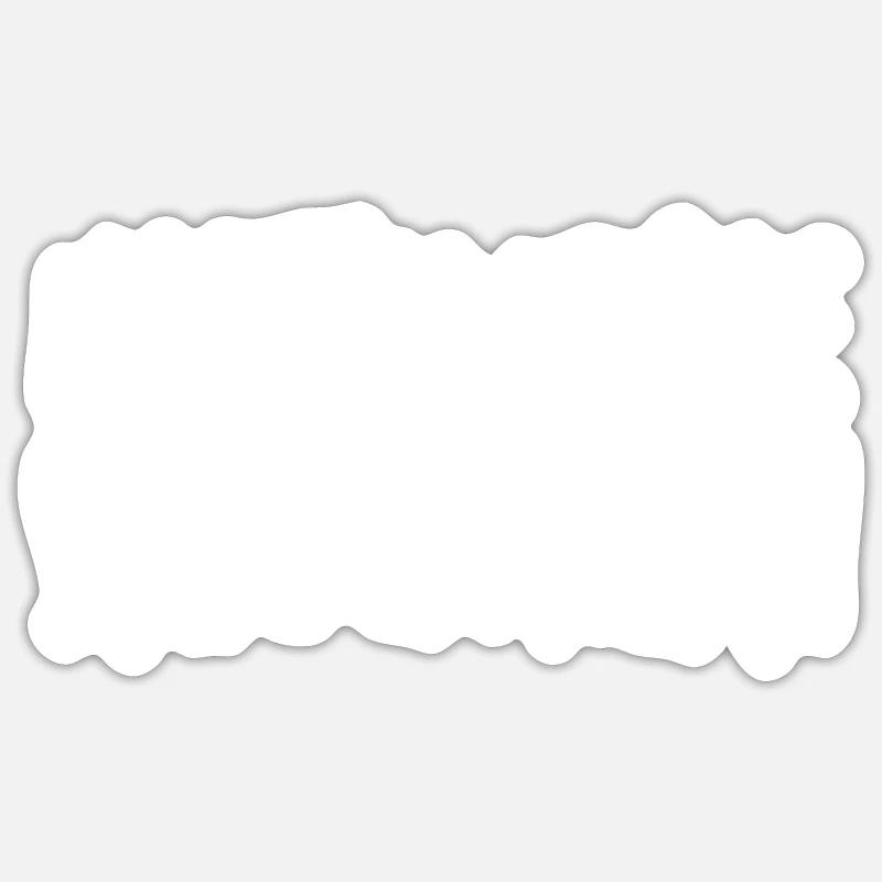 Harte Weiche Schaler Kern - Sticker Größe S (10 x 10 cm) - Mattweiß