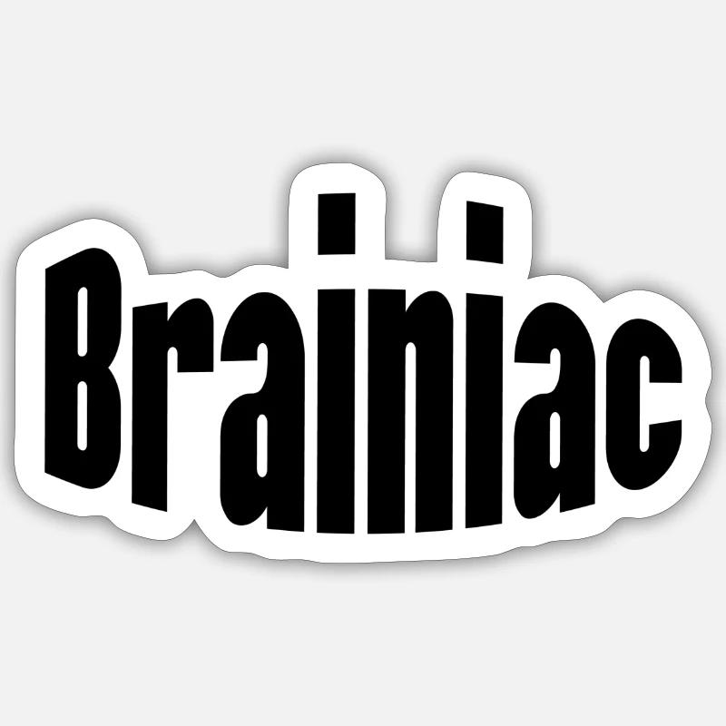 Brainiac - Sticker taille S (10 x 10 cm) - blanc mat
