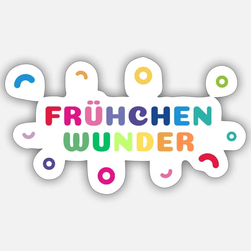 Frühchenwunder Kunterbunt - Sticker Größe S (10 x 10 cm) - Mattweiß