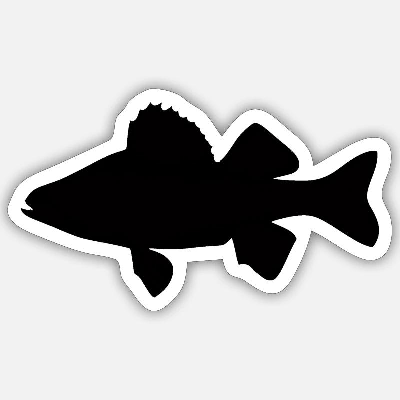 Perch black Sticker size S (10 x 10 cm)