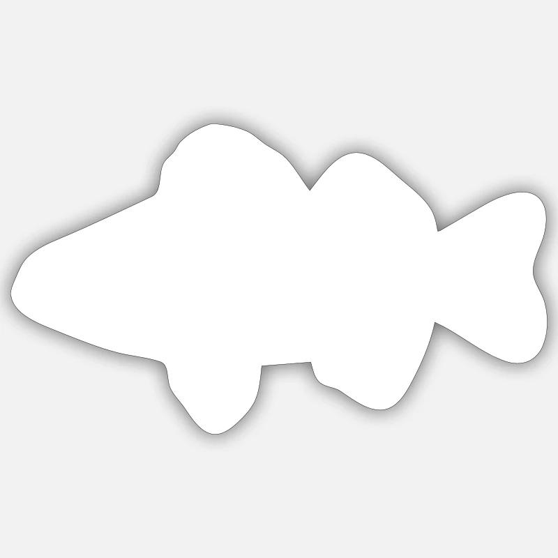 Perche blanche - Sticker taille S (10 x 10 cm) - blanc mat