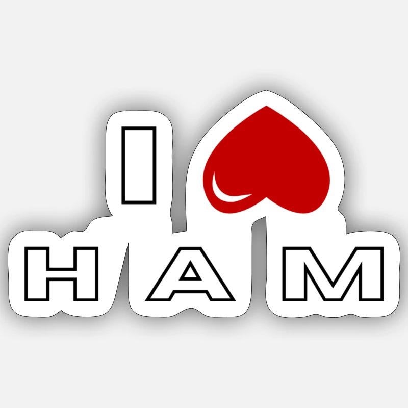 I hate Ham Sticker size S (10 x 10 cm)
