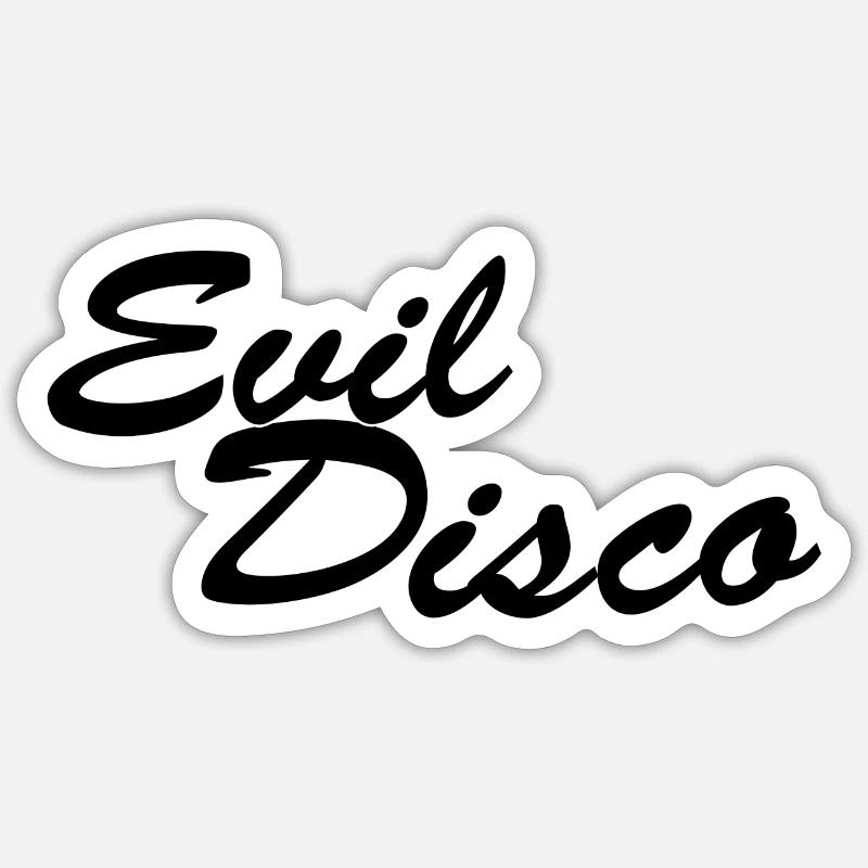 Discothèque maléfique - Sticker taille S (10 x 10 cm) - blanc mat