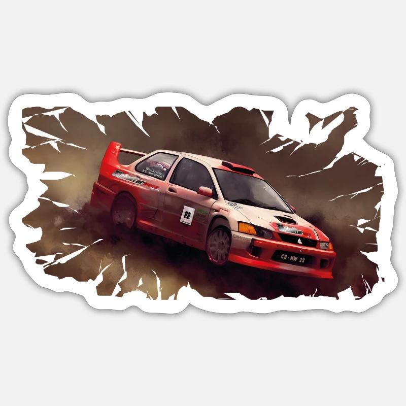 Rally - Evolution Sticker Größe S (10 x 10 cm)
