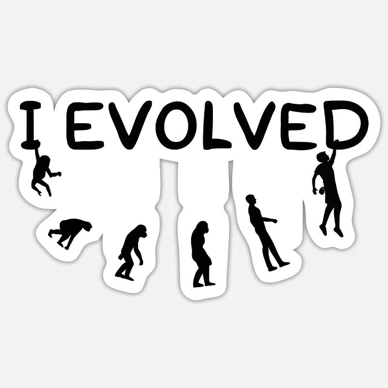 I evolved into a climber (black) Sticker size S (10 x 10 cm)