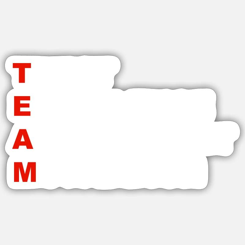 Teamwork - Sticker Größe S (10 x 10 cm) - Mattweiß