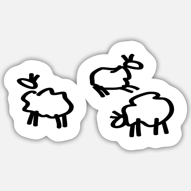 Sheep Sticker size S (10 x 10 cm)