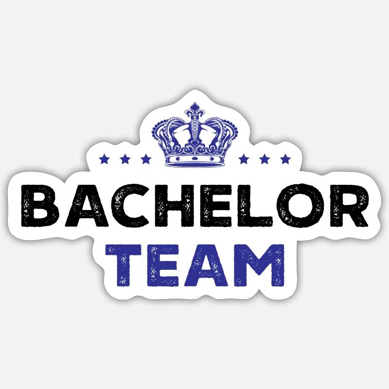 Bachelor Team - Sticker size S (10 x 10 cm) - white matte