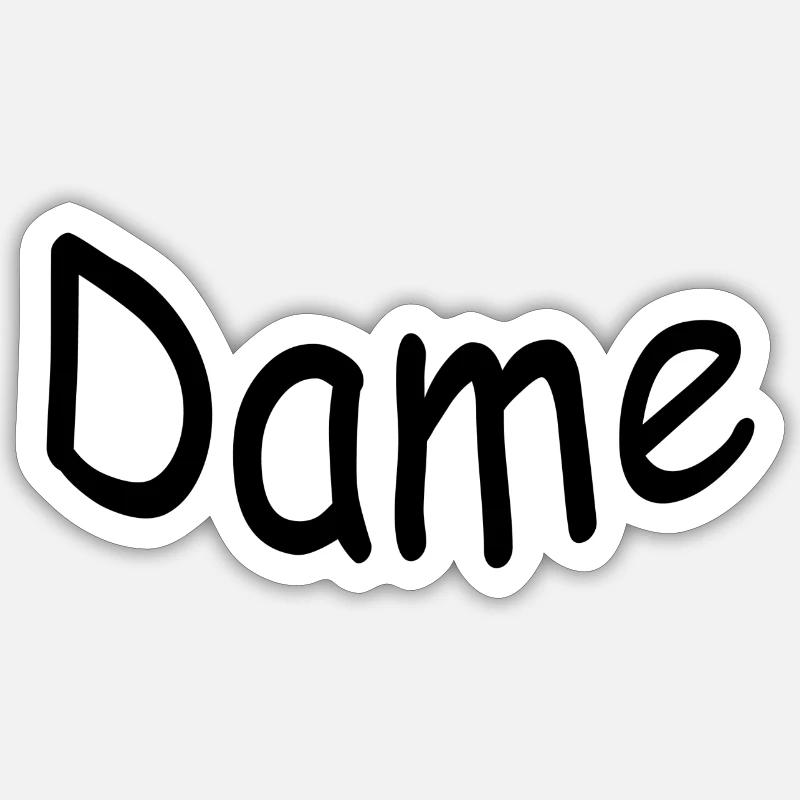 Lady - Sticker size S (10 x 10 cm) - white matte