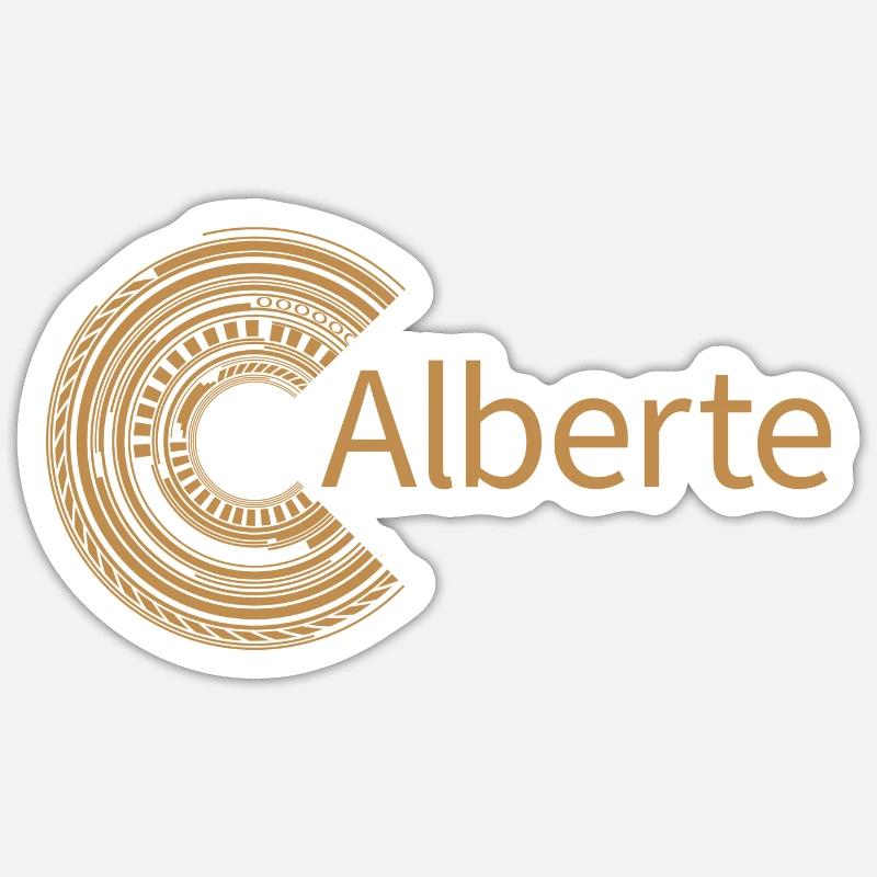 Pour Alberte - Sticker taille S (10 x 10 cm) - blanc mat