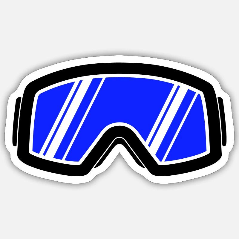 Lunettes de ski - Sticker taille S (10 x 10 cm) - blanc mat