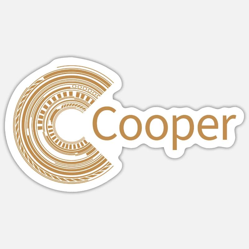 For Cooper - Sticker size S (10 x 10 cm) - white matte